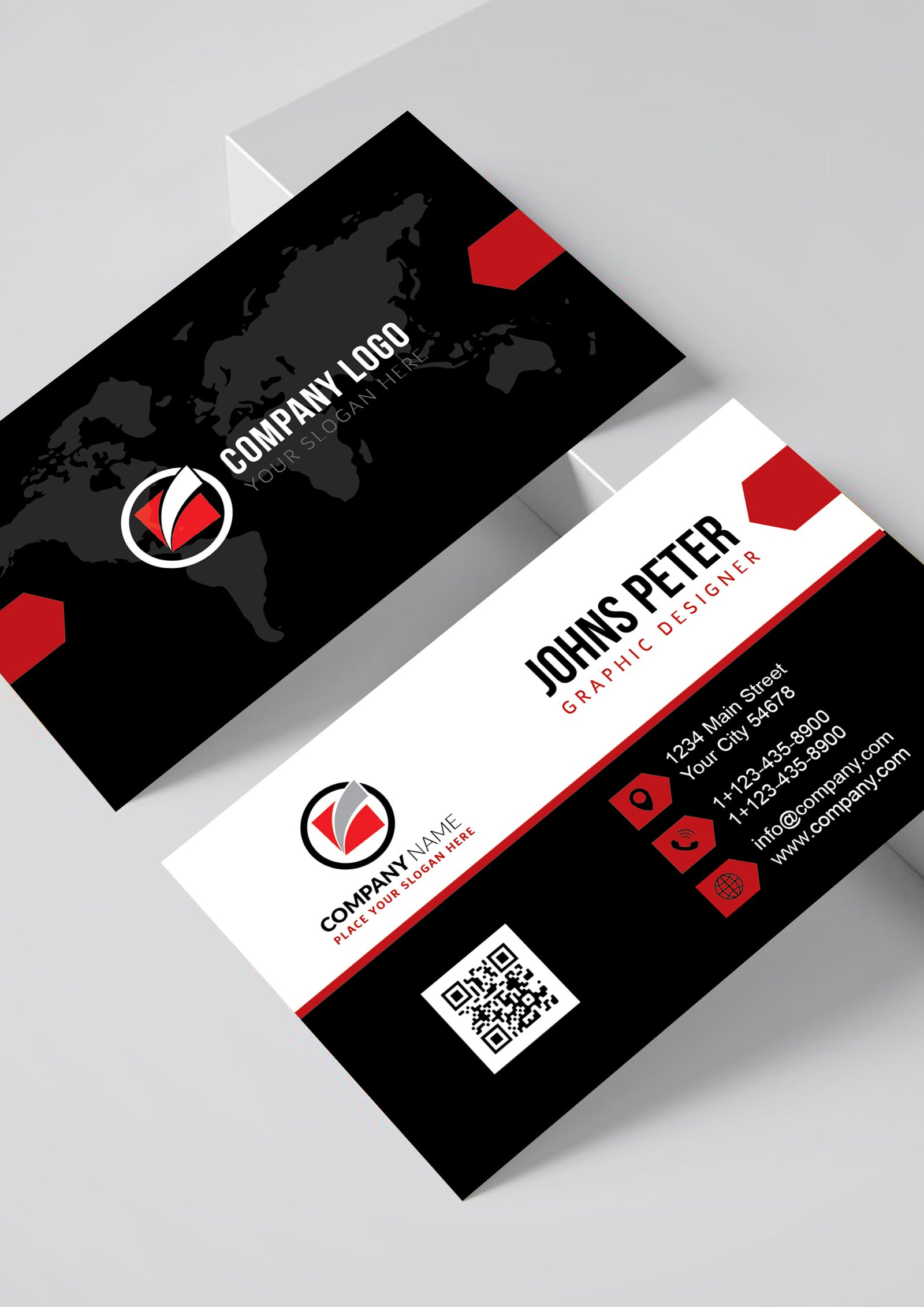 Professional Business Card Template Black